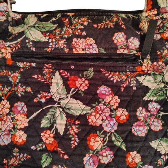 Vera Bradley Crossbody – Black with Pink Floral Cluster – Very Good Condition - Picture 2 of 8